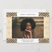 Boho kerstWaterverf Tiles | Beige | Foto Feestdagenkaart (Voorkant)