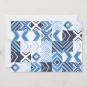 Boho kerstWaterverf Tiles | Blauw | Foto Feestdagenkaart (Achterkant)