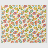 Boho kerstwinter handschoenen met omslagpapier cadeaupapier (Vlak)