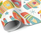Boho kerstwinter handschoenen met omslagpapier cadeaupapier (Rol Hoek)