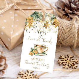 Boho Kerstwinter vrijgezellenfeest theefeest favo Cadeaulabel