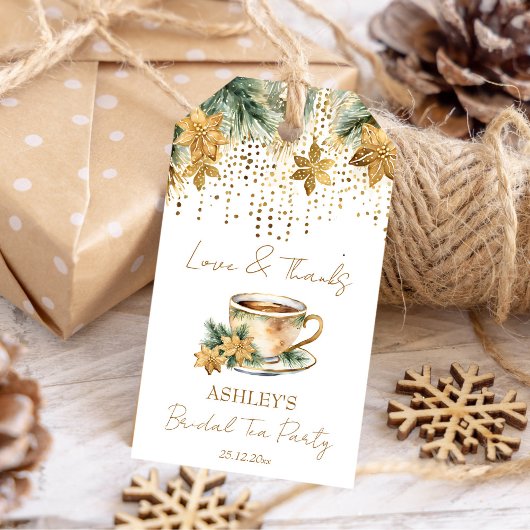 Boho Kerstwinter vrijgezellenfeest theefeest favo Cadeaulabel