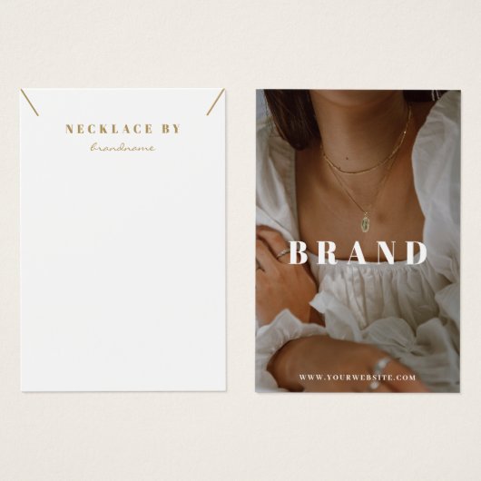 Boho Ketting Display Photo Card Visitekaartje (Voorkant /achterkant)