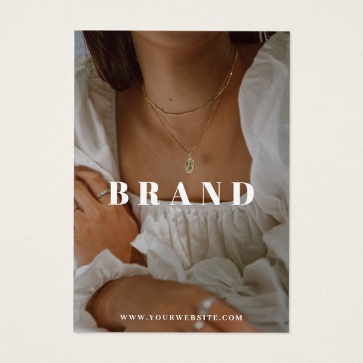 Boho Ketting Display Photo Card Visitekaartje (Achterkant)