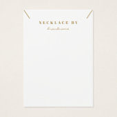 Boho Ketting Display Photo Card Visitekaartje (Voorkant)