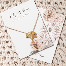 Boho kettingen bloemendisplay kaart