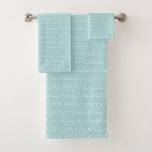 Boho Kids Towels Light Blue Swirls Birthday Accent Bad Handdoek (Insitu)