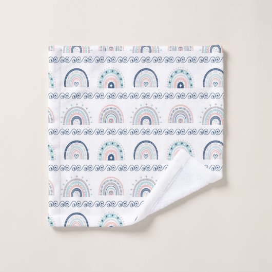 Boho Kids Towels Pastel Rainbow Birthday Accent Bad Handdoek (Wasdoekje)