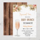 Boho kijk, nip en brunchfeest kaart (Voorkant / Achterkant)