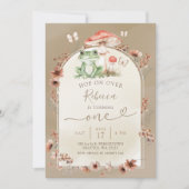 Boho Kikker en Paddestoel Verjaardag Wildbloem Kaart (Voorkant)