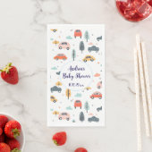 Boho Kinder auto's, bomen en wolken Patroon Baby s Servet (Insitu)