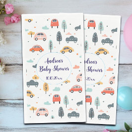 Boho Kinder auto's, bomen en wolken Patroon Baby s Servet