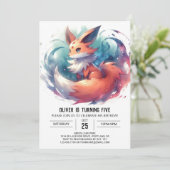 Boho Kinder Fox Verjaardag Kaart (Staand voorkant)