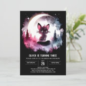 Boho Kinder kattenverjaardag Kaart (Staand voorkant)