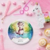 Boho Kinder Otter Verjaardag Papieren Bordje (Feest)