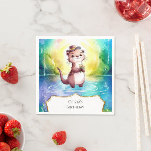 Boho Kinder Otter Verjaardag Servet