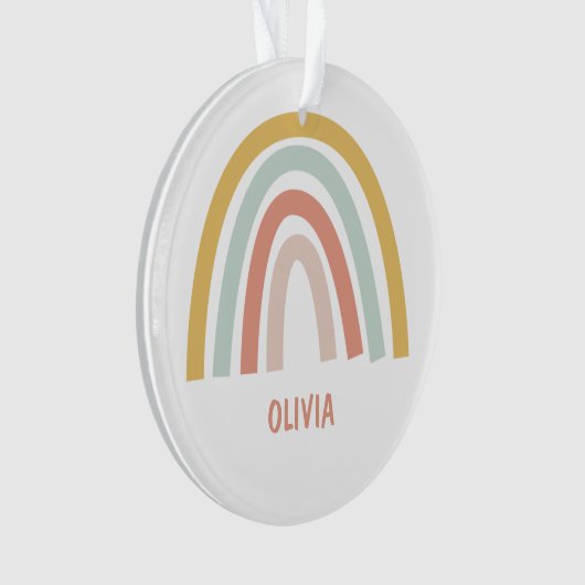 Boho Kinder regenboog foto Ornament (voorkant)