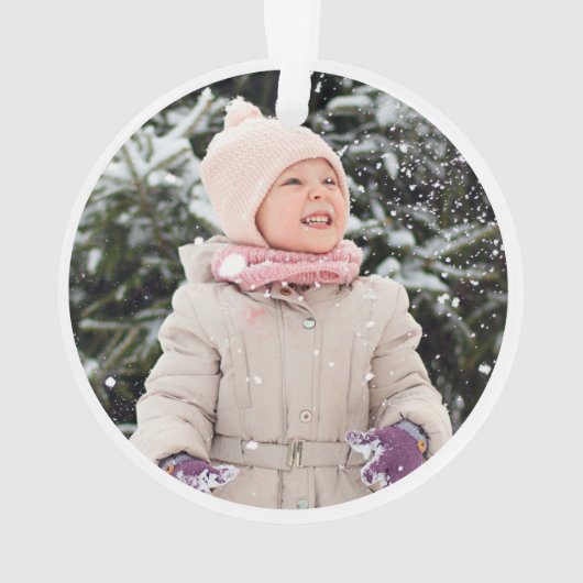 Boho Kinder regenboog foto Ornament (achterkant)