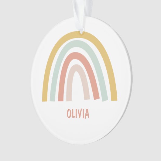 Boho Kinder regenboog foto Ornament (voorkant)