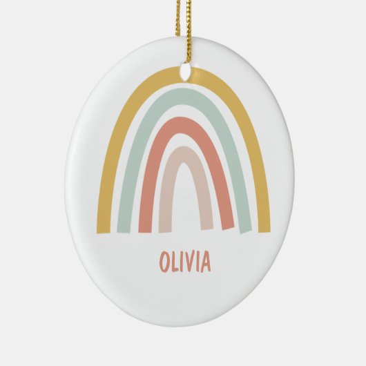 Boho Kinder regenboog Keramisch Ornament (Rechts)