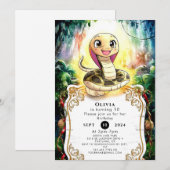 Boho Kinder Snake Verjaardag Kaart (Voorkant / Achterkant)