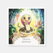 Boho Kinder Snake Verjaardag Servet (Voorkant)
