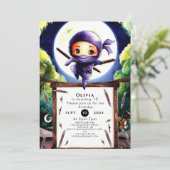 Boho Kinderen Ninja Verjaardag Kaart (Staand voorkant)