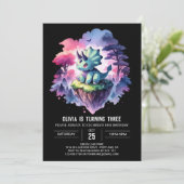 Boho Kinderen Triceratops Verjaardag Kaart (Staand voorkant)