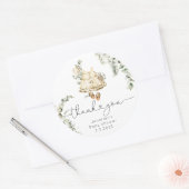 Boho kinderkamer baby meisje outfit dank u ronde sticker (Envelop)