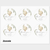 Boho kinderkamer baby meisje outfit dank u ronde sticker (Vel)