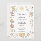 Boho kinderkamer Baby shower Genderneutraal Kaart (Voorkant)