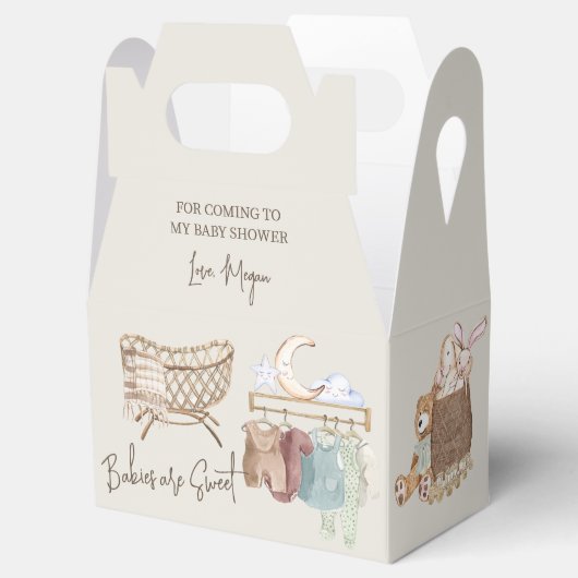 Boho kinderkamer baby's zijn zoet bedankdoosjes (Geopend)