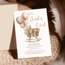 Boho-kinderkamer beige ballonnen geslacht onthulli