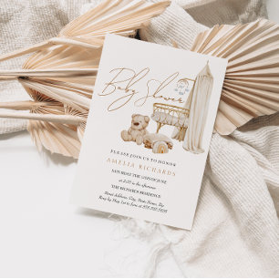 Boho-kinderkamer Blauwe Baby Shower Kaart