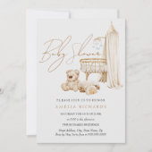 Boho-kinderkamer Blauwe Baby Shower Kaart (Voorkant)