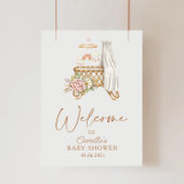 Boho-kinderkamer Bloemenkinderbedje Baby Shower Poster