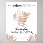 Boho-kinderkamer Pampasgras Meisje Baby Shower Wel Poster (Voorkant)