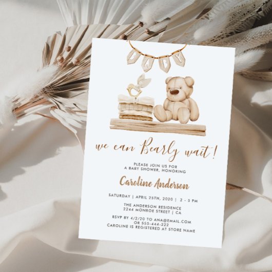 Boho-kinderkamer-speelgoed baby shower kaart