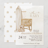Boho kinderkamer teddybeer babyshower  kaart (Voorkant / Achterkant)