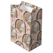 Boho kinderkamer teddyberen met regenbogen - Aards Medium Cadeauzakje (Achterkant Gekanteld)