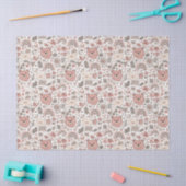 Boho kinderkamer teddyberen met regenbogen - Aards Tissuepapier (Craft)