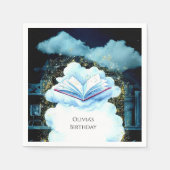 Boho kinderpastel verhalenboek Verjaardag Servet (Voorkant)