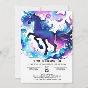 Boho Kinderverjaardag Pony Kaart