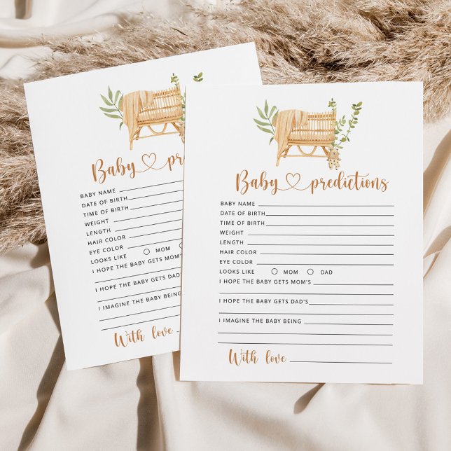 Boho kindervoorspelling van de baby kaart (Creator heeft geüpload)