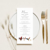 Boho kip bruiloft diner menu