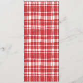 Boho kip bruiloft diner menu (Achterkant)