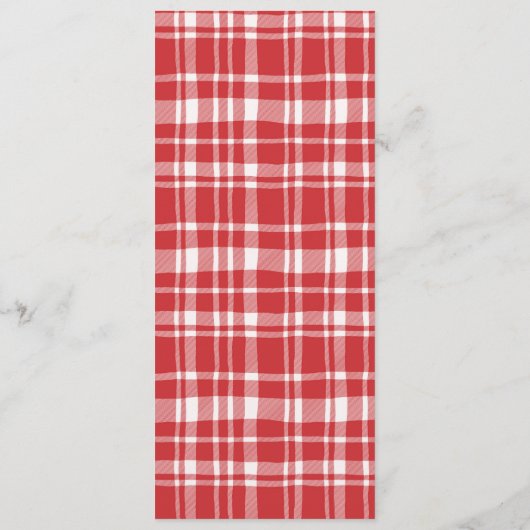 Boho kip bruiloft diner menu (Achterkant)