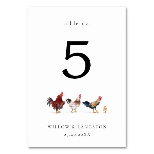 Boho Kip Bruiloft Tafel Nummer Kaart (Achterkant)