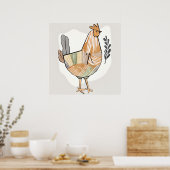 Boho kip Leaf Botanische kunst stijl Modern Poster (Keuken)