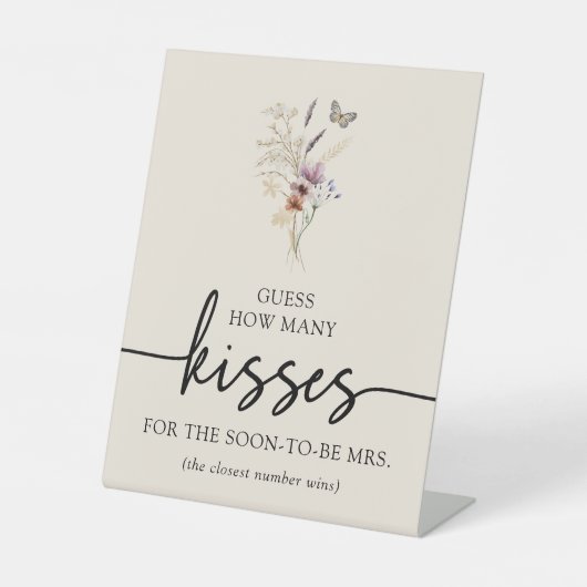 Boho Kisses Sign Reclamebord Met Voetstuk (Voorkant)